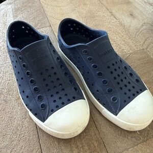 Native Men's Black and White Slip-On Sneakers